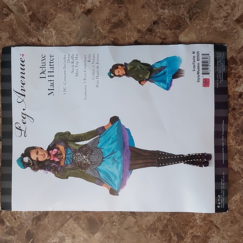 Leg Avenue Deluxe Mad Hatter costume, New, size Medium